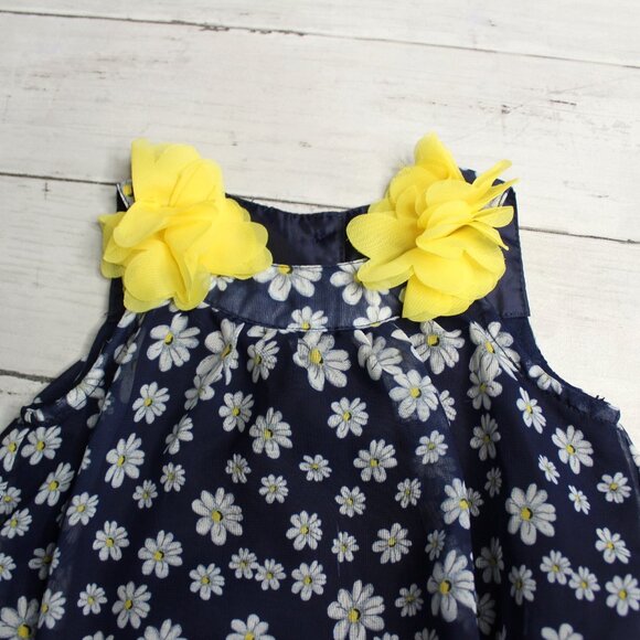 Blueberi Boulevard Baby Girl's Summer Bubble Romper Size 6-9 Months Daisy - Picture 5 of 6